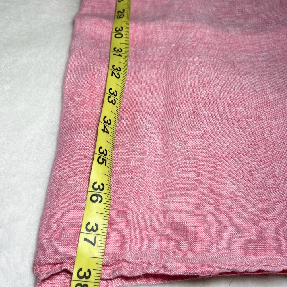 TAHARI 100% Linen‎ Pink, Sleeveless, 1/2 Button Front Women’s Dress Sz 2X - Picture 5 of 6